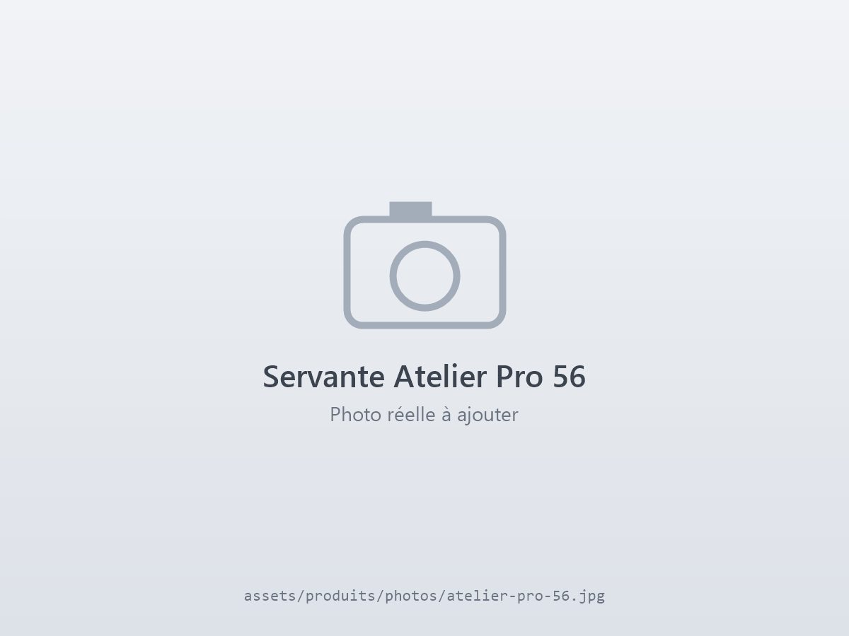 Servante Atelier Pro 56 de 56 pouces avec barre d'alimentation